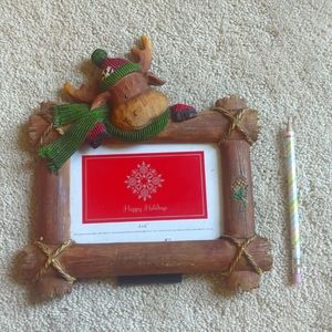 Cute dear holiday photo frame
